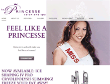 Tablet Screenshot of laprincessespa.com